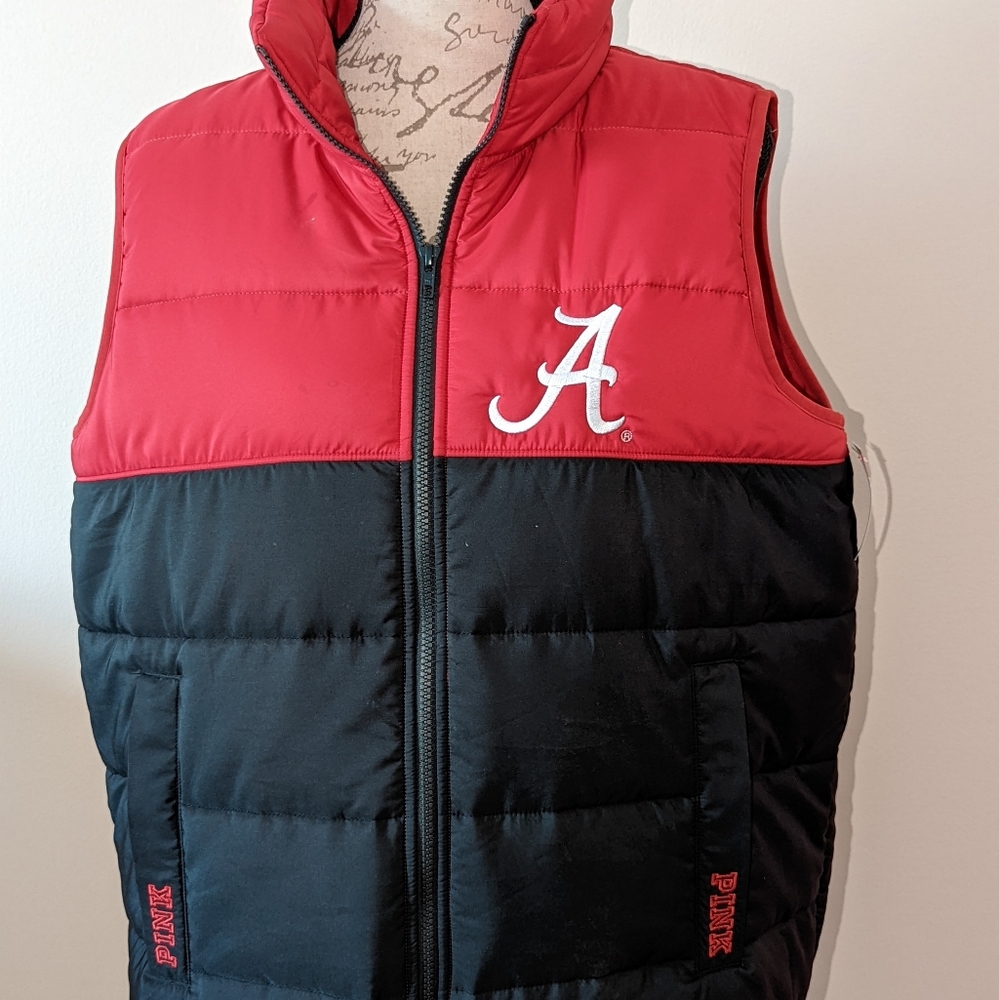 Victoria's Secret Pink University of Alabama Size Large Women's Puffer Vest